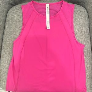Pink lululemon workout tank
